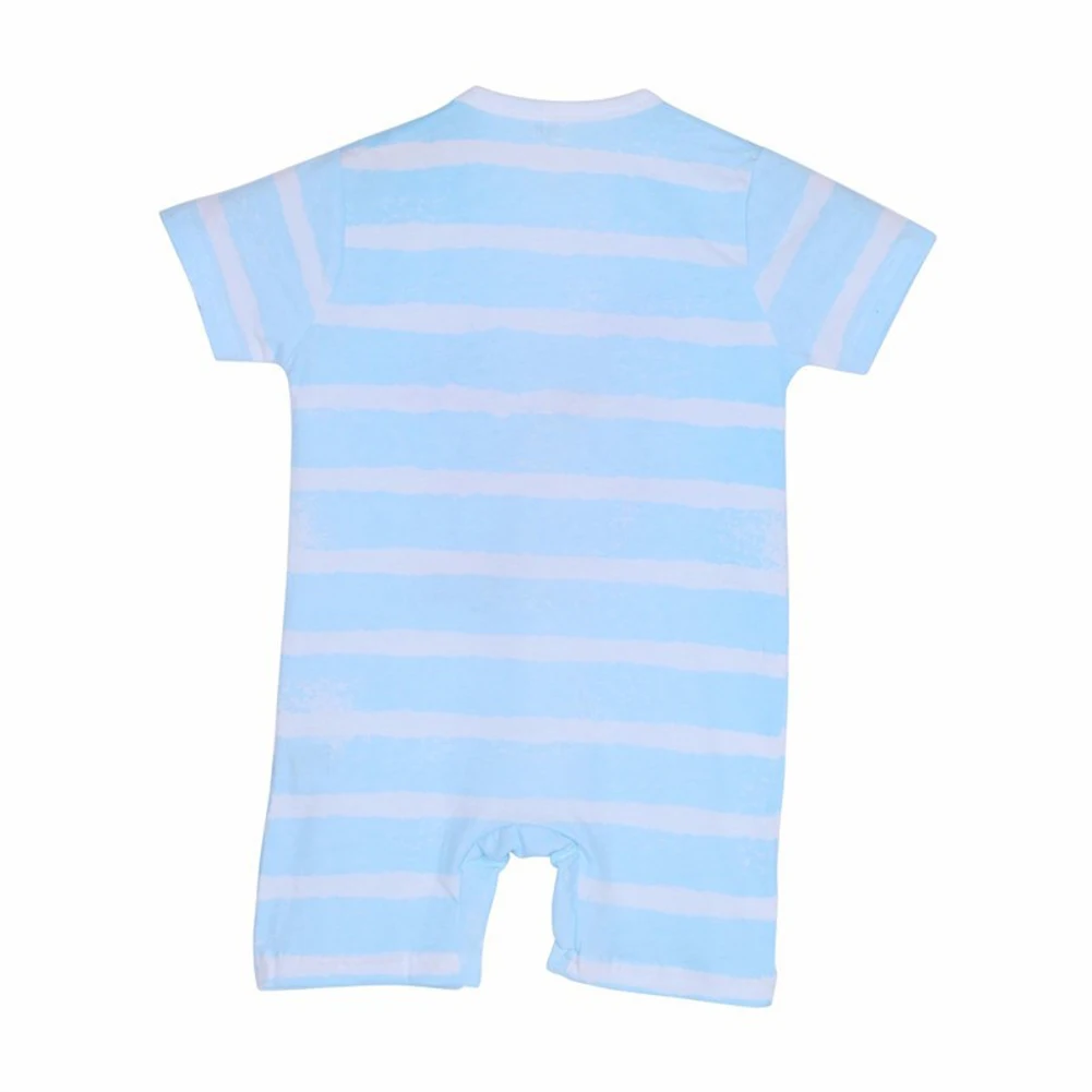 Летняя стильная одежда для новорожденных комбинезон в полоску с короткими