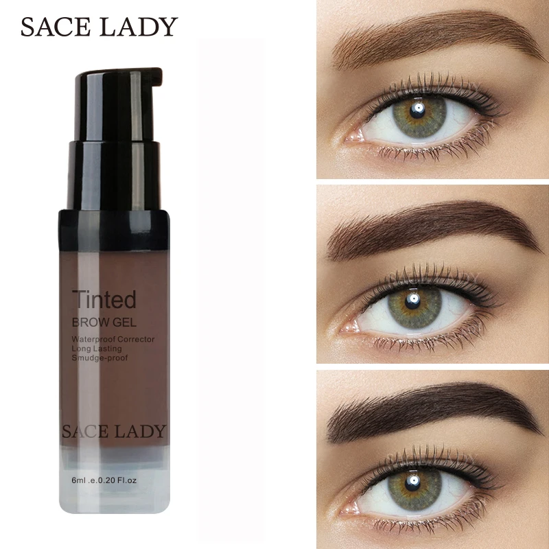 SACE LADY гель для бровей, 6 цветов, набор кистей для макияжа, коричневая хна, крем для бровей, макияж, набор красок, усилитель, воск, косметика