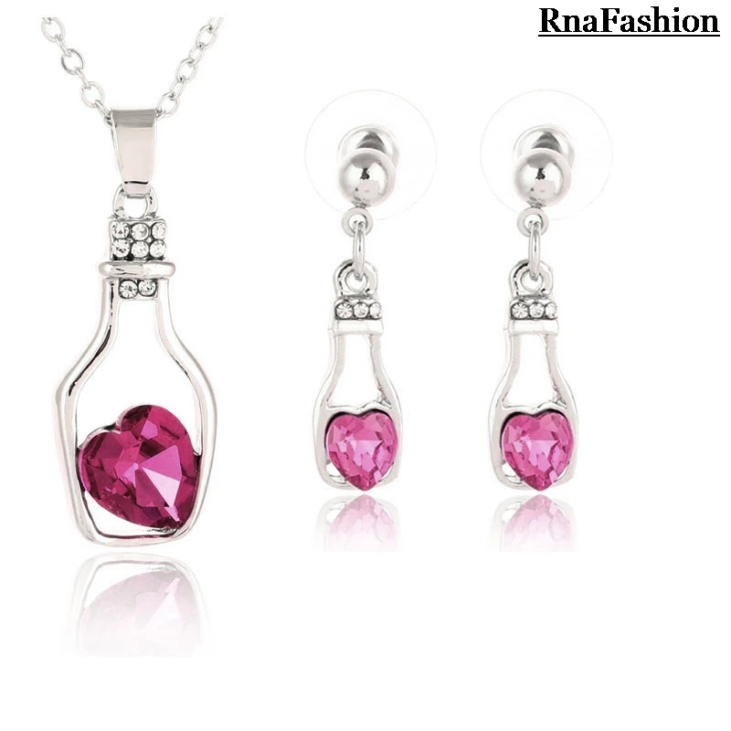 RNAFASHION ювелирные изделия оптом Австрийские кристаллы серьги гвоздики Ожерелье
