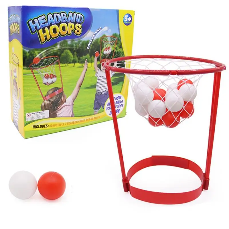Headband Hoop Ball Toy Outdoor Basket Case Catching Ball Kid Game Indoor Favors Head Strap