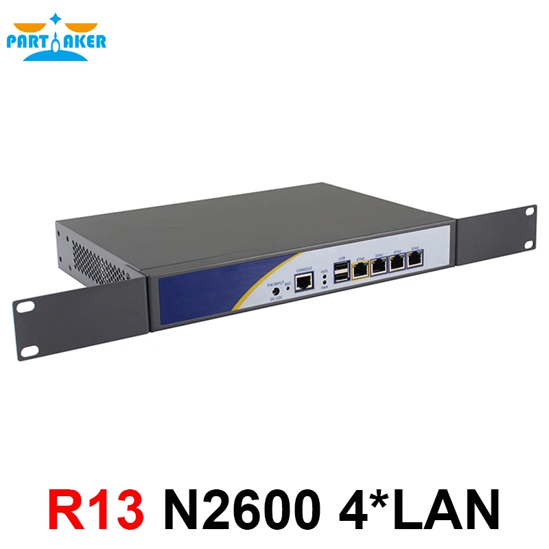 Partaker R13 межсетевой маршрутизатор сетевой сервер Intel PCI-E 1000M 4*82583 v Ethernet с поддержкой Intel N2600 PFSense ROS