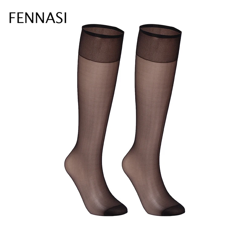 FENNASI женские ультратонкие прозрачные Получулки черного цвета с прозрачной