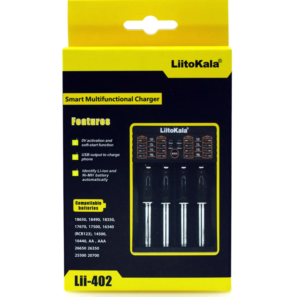 2018 Liitokala Lii 500 100 202 S1 18650 зарядное устройство 3 7 V AA / AAA 26650 10440 16340 18350 NiMH литиевая