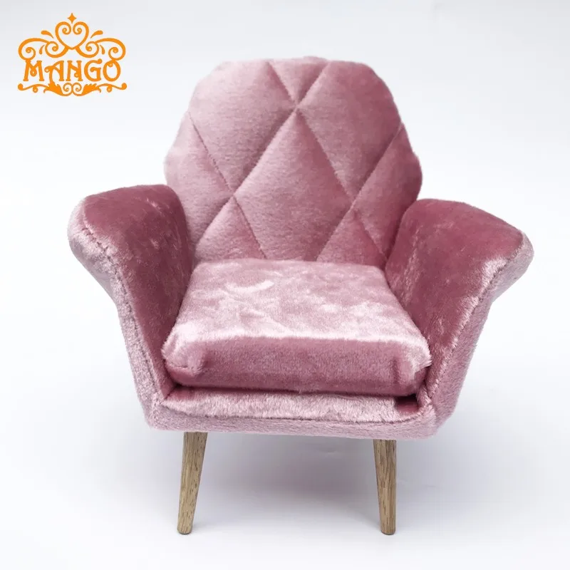 Single sofa 1/6 кукольный домик мебель для гостиной кукольный домик Миниатюрный диван DIY мебель игрушки Мини ручной работы BJD куклы диван - Цвет: Single sofa