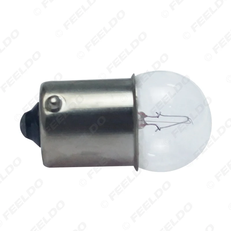 FEELDO 10 шт. G18 24V5W BA15S 1156 прозрачная стеклянная лампа галогенная указателя поворота