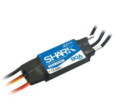 ZTW Shark 80A BEC водонепроницаемый бесщеточный ESC для лодки с системой водяного