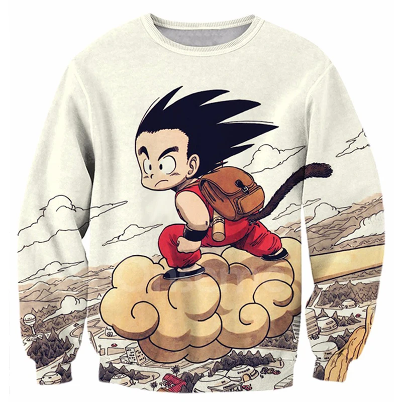 PLstar Cosmos Новая модная Толстовка аниме Dragon Ball Z Kid Goku and Master Roshi 3d принт для мужчин и женщин пуловер с круглым вырезом