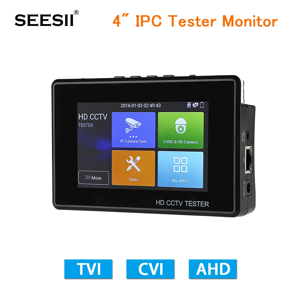 Seesii 1800 ADHPlus 4 дюймовая ip камера CCTV Тест er TVI CVI AHD безопасности K PTZ контроль