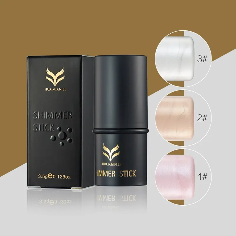 HUAMIANLI Brand Contour Makeup 3D Highlighter Foundation Stick Pen Naked Shimmer For Face Creamy Bronzer Concealer Cosme |