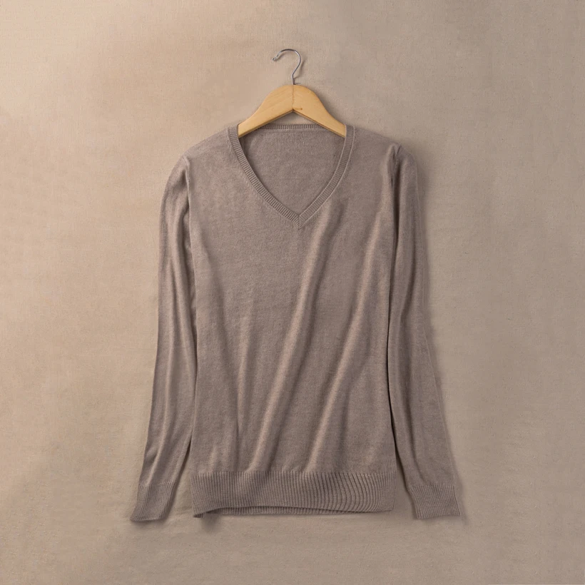Cashmere Sweater Women 2021 Autumn Winter Korean Basic V-Neck Pullover Knitted FemalePull Femme Hiver Jersey jumper | Женская одежда