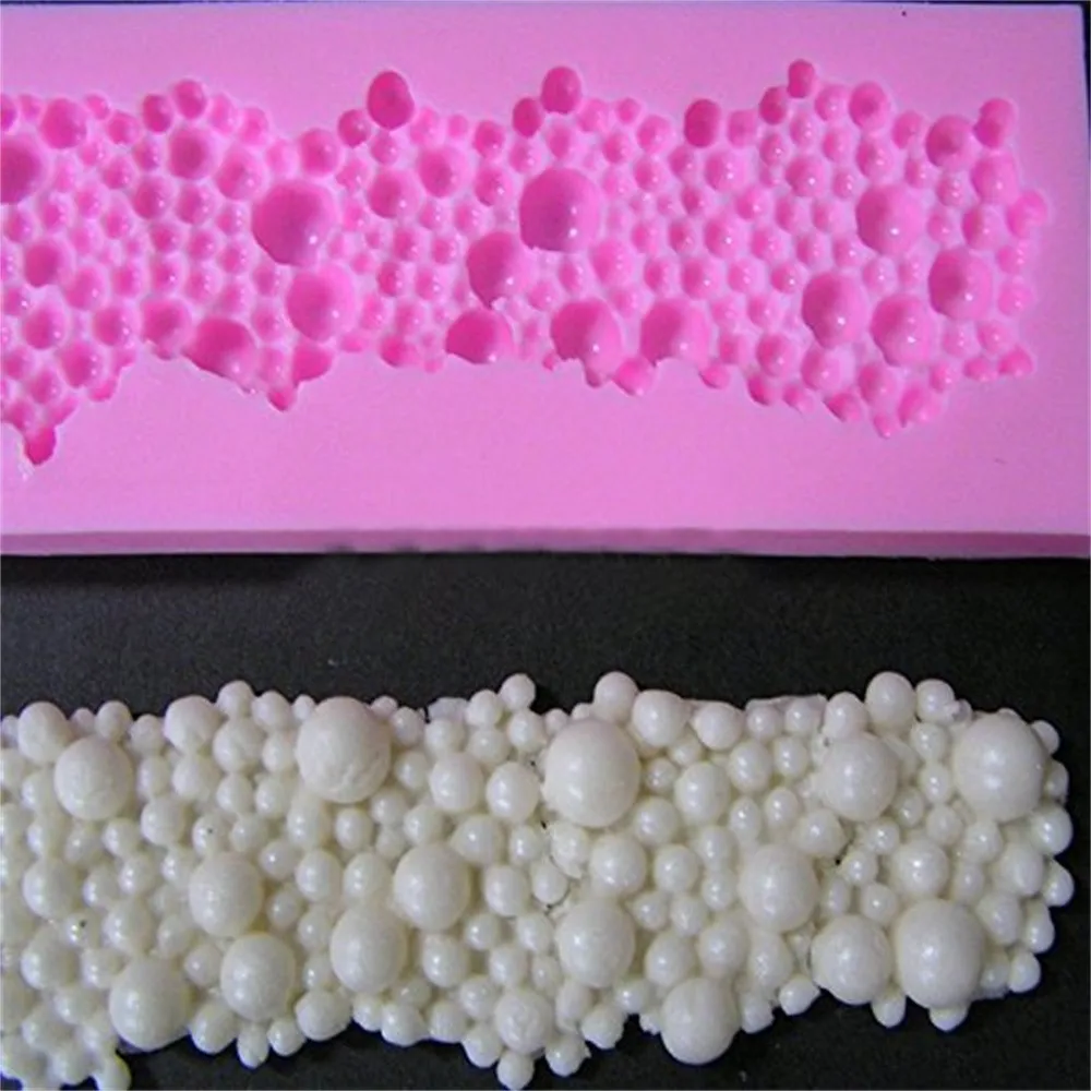Силиконовые 3D торта круглый жемчуг пузыри бусины Fondant (сахарная) кондитерский