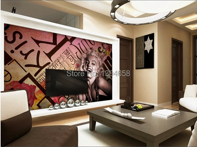 Пользовательские обои в европейском стиле Мэрилин Монро для гостиной спальни