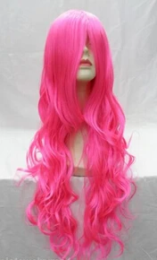 LL 3413 Косплей Жаропрочных партия долго розовый фигурные парик|pink curly wig|heat resistantcurly