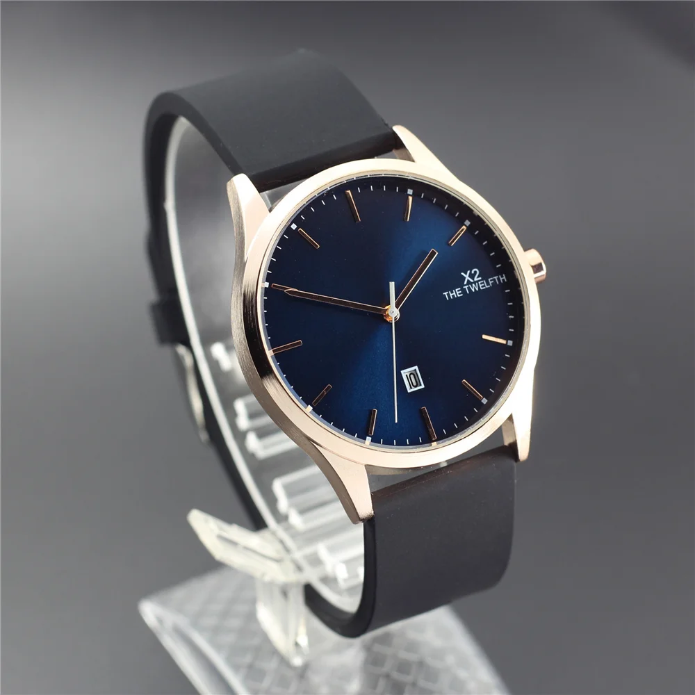 Montre homme люксовый бренд X2 Двенадцатые часы мужские модные повседневные кварцевые часы с резиновым ремешком Мужские часы Новое поступление