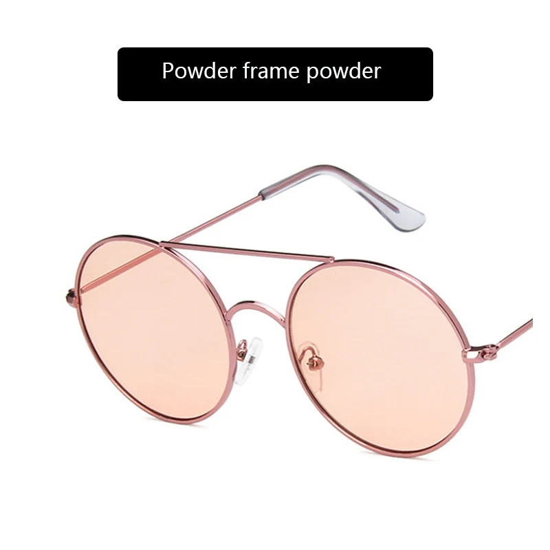 Большие солнцезащитные очки в стиле ретро металлическая круглая Рама прозрачный