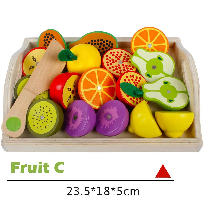 Fruit C Горячая Распродажа, Детские DIY ролевые игры, кухонные игрушки, наборы, фрукты, безопасные пластиковые овощи, кухня, Детские Классические Развивающие игрушки для детей - Цвет: Fruit C