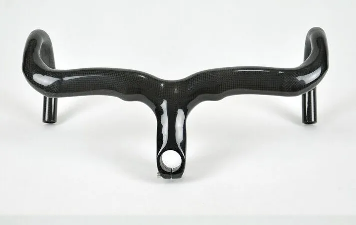 

Newest full white carbon bicycle Handlebar carbon bike Handlebar carbon road handlebar with Stem integrative 400/420/440mm
