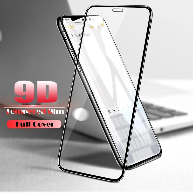 Закаленное стекло 9D с закругленными краями для iphone 7 8 XS MAX X XR 10 6S 6 plus XSMAX|Защитные
