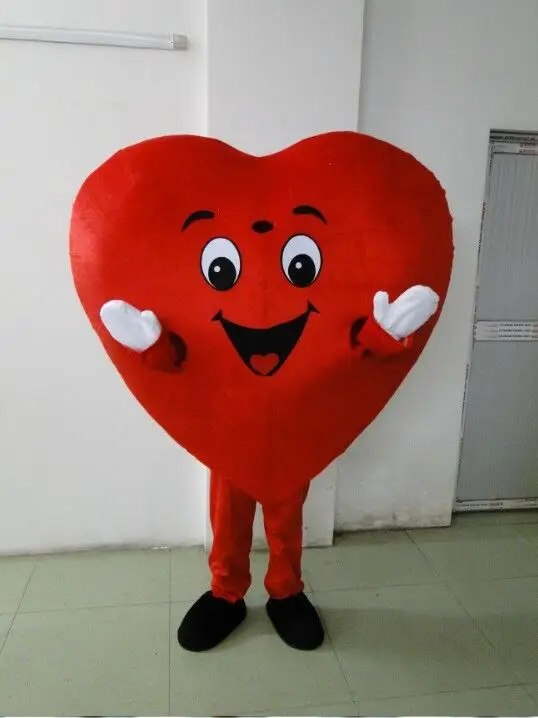 

Adult red heart costume mascot adult size mascot costume