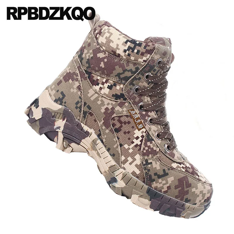 Армейские ботинки зимние кроссовки походная обувь с высоким берцем камуфляжной