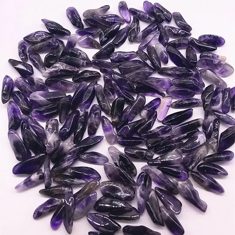

beautiful amethyst quartz crystals tumbled energy natural stones and crystals home garden decoration reiki healing for sale 100g
