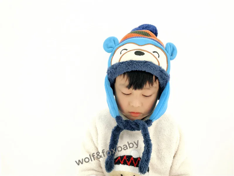 Розничная, от 6 до 48 месяцев Мягкие акриловые волокна утолщенная шерстяная шапка, шапка для маленьких детей для малышей детская одежда на весну, осень, позднюю осень и зиму