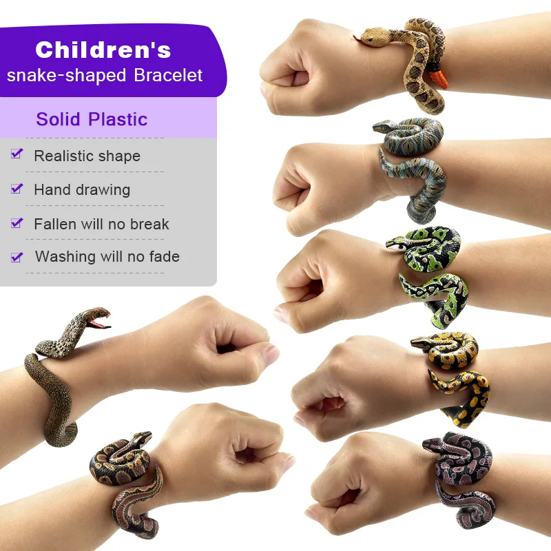Детский браслет с имитацией змеи Модель Животного Фигурка домашний декор