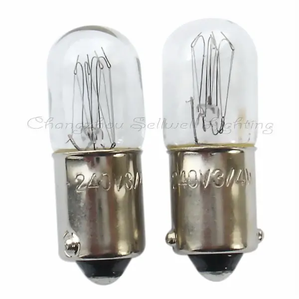 Free Shipping 240v 3/4w Ba9s 10x28 Great!miniature Lamps Lighting A350