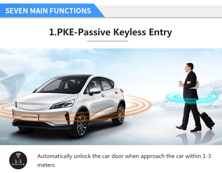 EASYGUARD универсальная система автосигнализации PKE автоматический запуск умный Пусковой двигатель запуск и сенсорный ввод пароля резервный код прыжка