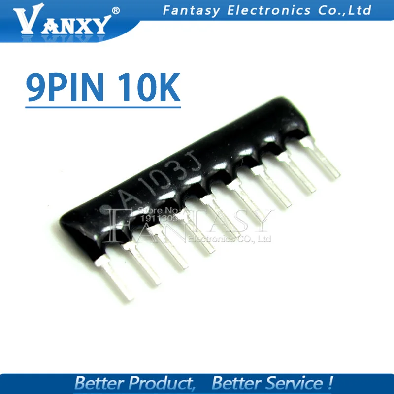 20 штук DIP изоляции 9pin 10K ohm 9 контактов A103J сети резисторная матрица