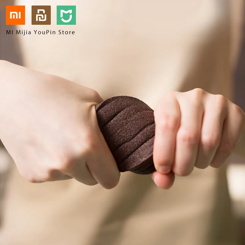 Xiaomi Jiezhi коричневая волшебная губка/щетка для мытья посуды кухонная утварь