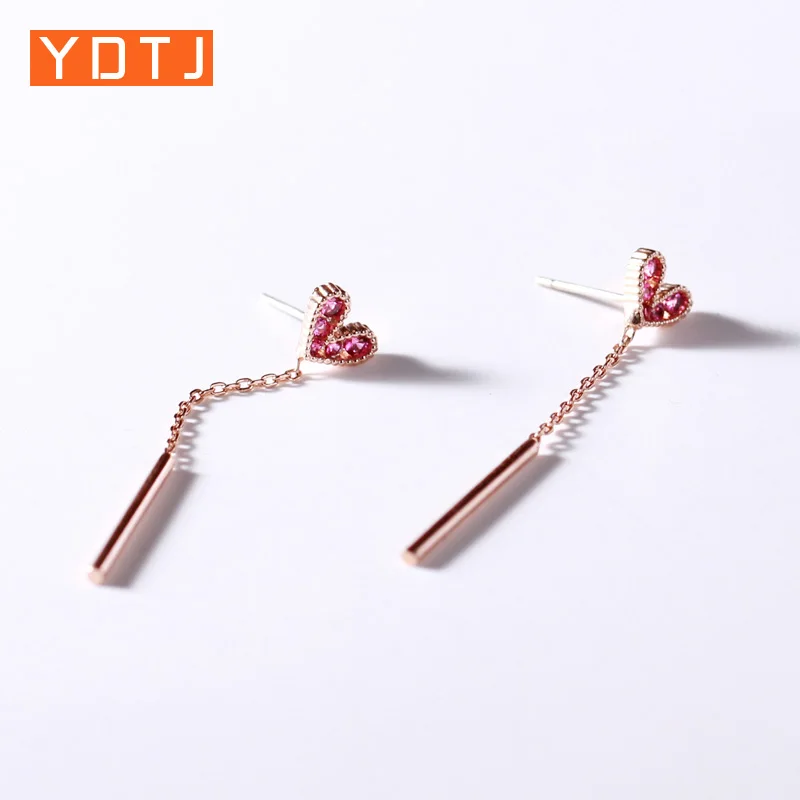 2019 новые серьги в форме сердца серебряные иглы 925 женские яркие сережки никогда