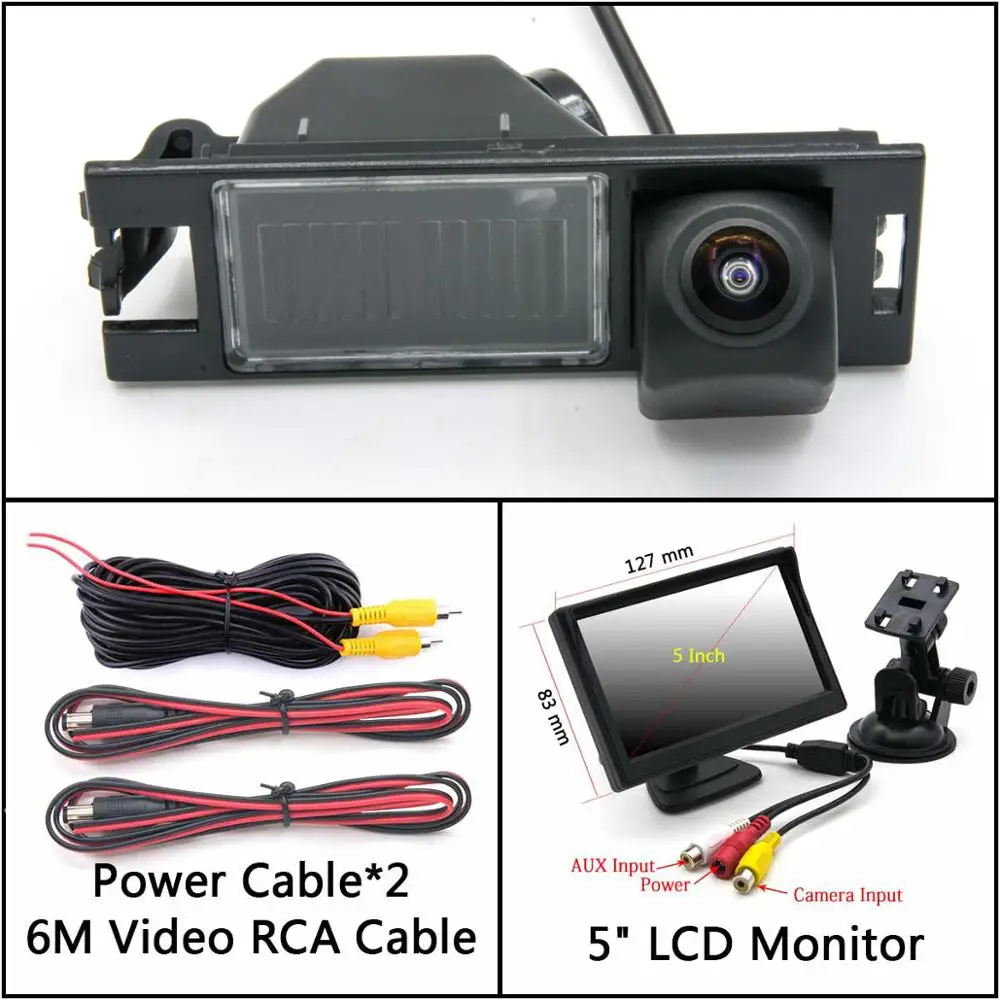 Cam Add 5 inch LCD 175 градусов HD камера заднего вида Камера для hyundai Tucson IX35 2005 2006 2007 2008 2009 2010 2011 2012 2013 автомобильный монитор парковки - Название цвета: Cam Add 5 inch LCD