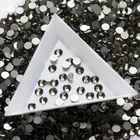 Yanruo 1440 шт черный алмаз SS16 Стразы с плоским основанием, не патч клей на алмазы DIY аксессуары для ногтей 3D