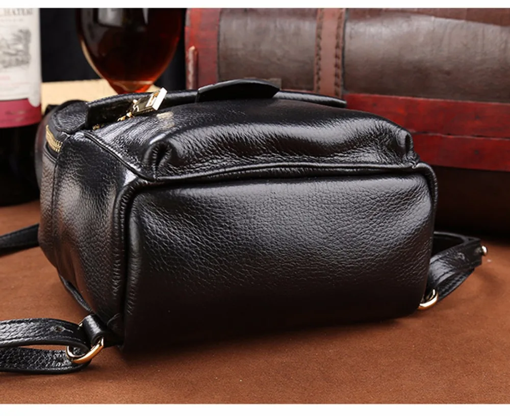 Высококачественный Женский рюкзак из натуральной кожи роскошный в стиле ретро