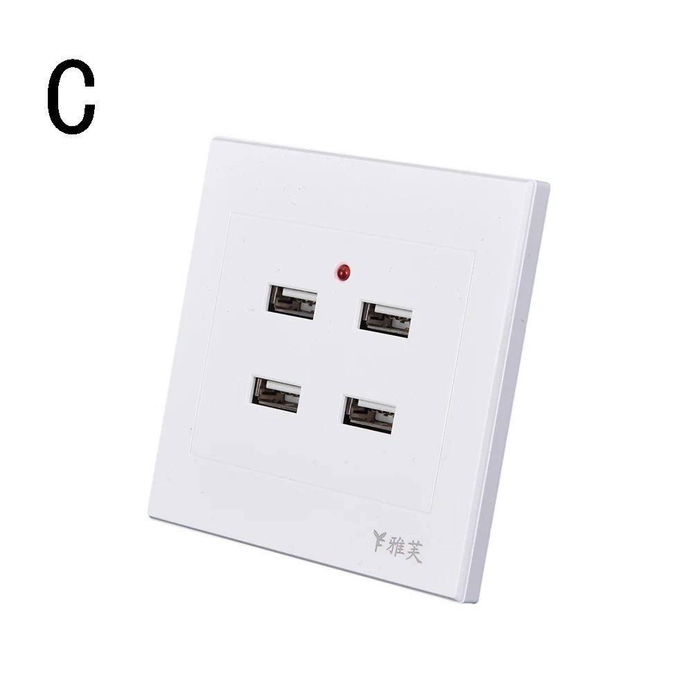 DC 2/3/4 Порты USB 5V 3.1A Электрический настенный Зарядное устройство док-станции Разъем Мощность выход Панель пластина переключателя Мощность адаптер штепсельной вилки