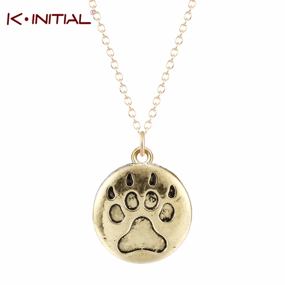 Kinitial 1 шт. новинка кошка собака лапа принт домашнее животное ожерелье с