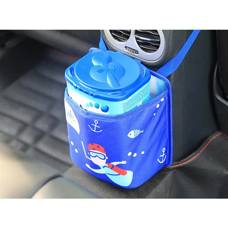 LUOEM мультяшный узор Универсальная автомобильная сумка для хранения мусорная