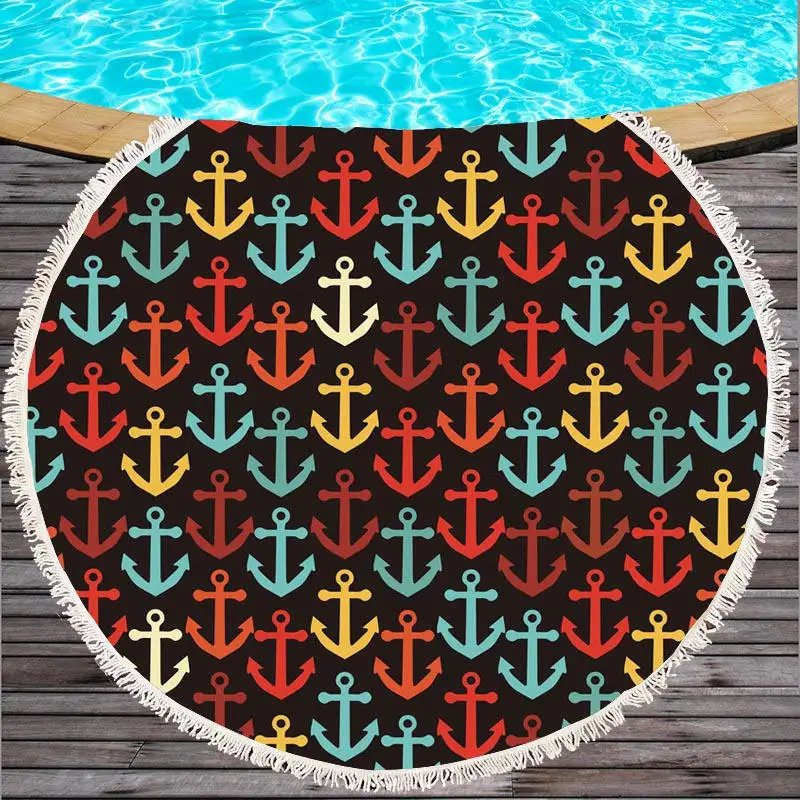Пляжное полотенце Sunbathe новое большое из микрофибры с принтом для йоги кисточкой |