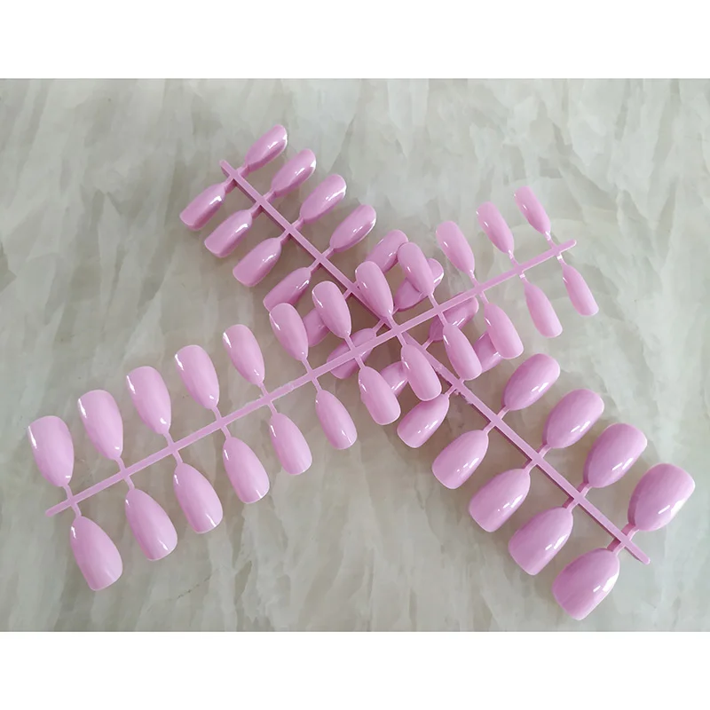 Pink 120 шт./лот полное покрытие накладные ногти-стилеты ногти Короткие миндаля ногтей острый накладные ногти смешанные 18 Цвета Пресс на рисунки на ногтях Дисплей - Цвет: Pink