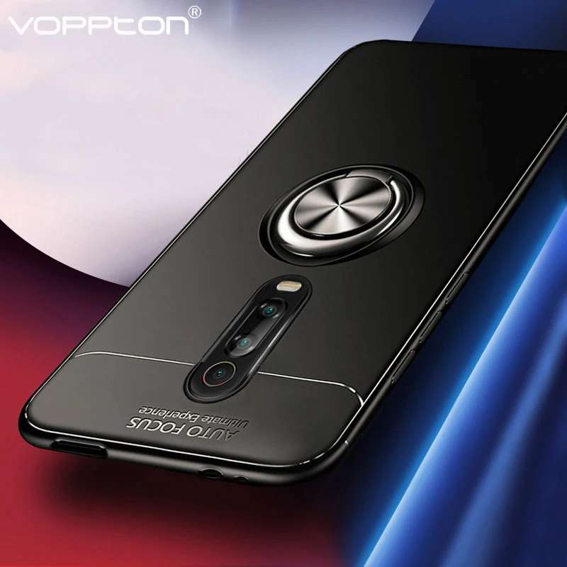 Soft Silicone Case for Mi 9T Pro Redmi K20 Phone Cover With Finger Ring magnetic car holder For Xiaomi MI 9 T K 20 | Мобильные