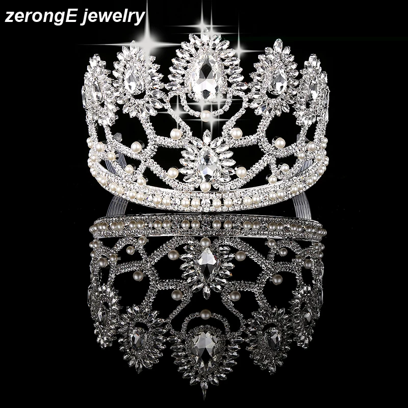 Бесплатная доставка Высокая пышная Золотая горная хрусталя Женская Праздничная