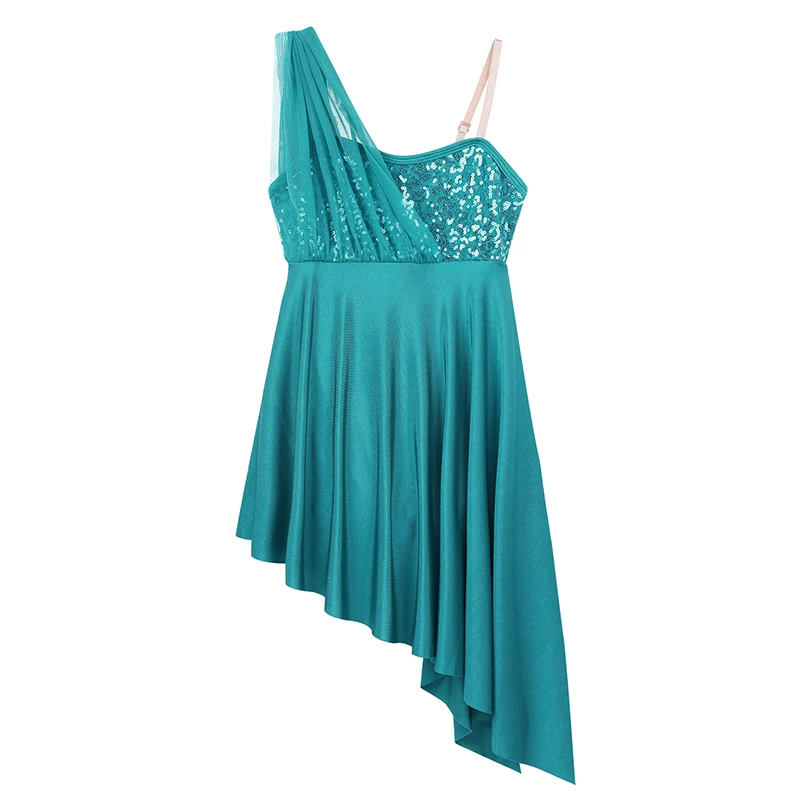 ChicTry/Детское платье для девочек с блестками разрезом сбоку асимметричным подолом