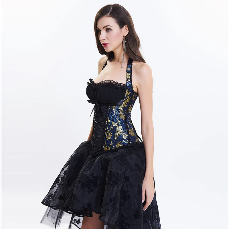 Сексуальное винтажное платье в стиле стимпанк Sladuo викторианском с цветочным