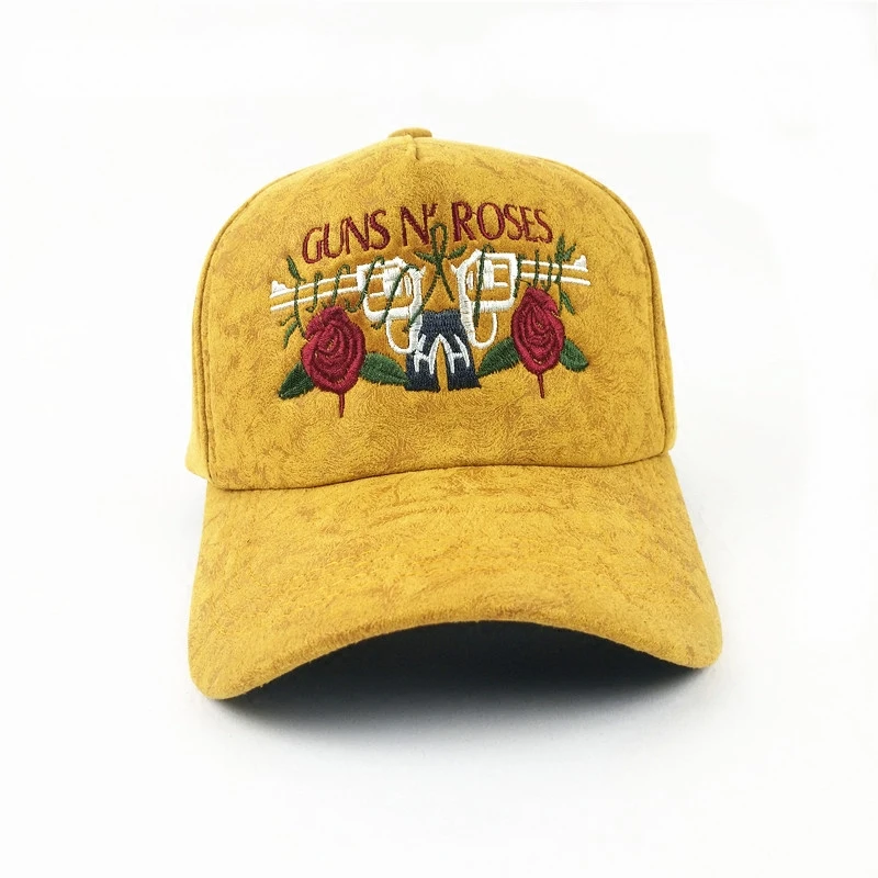 Guns N Roses Led Zeppelin вышивка демисезонная бейсболка Осенняя черная женская шапочка 2018