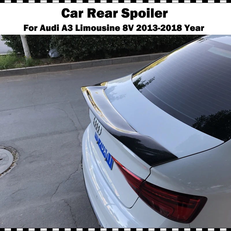 Стиль renntech углеродное волокно задний багажник спойлер для Audi A3 Люкс S3 8V R Стайлинг заднее крыло спойлера