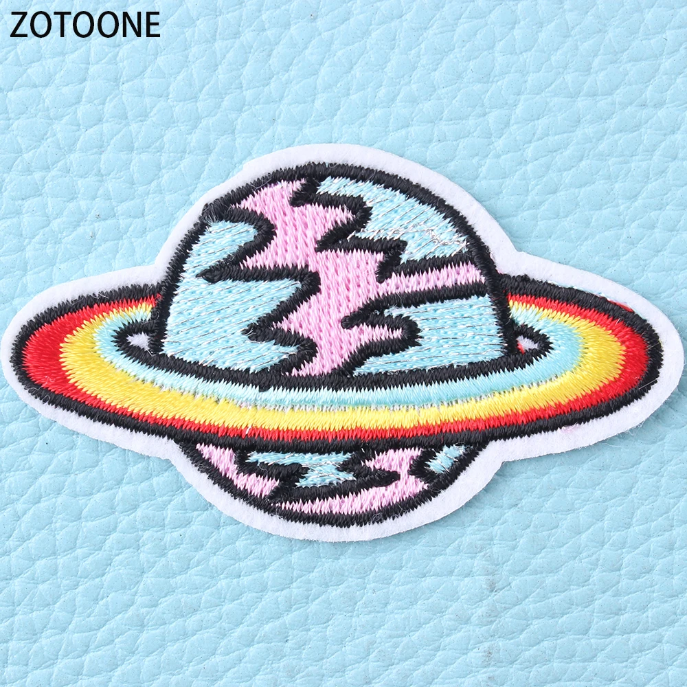 Нашивки ZOTOONE на одежду с рисунком дикой планеты цветные космические аппликации