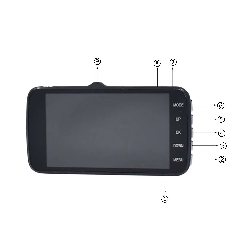 Лучшая 4,0 дюймов ips Автомобильная камера заднего вида DVR с двумя объективами DVR видео рекордер FHD1080P Автомобильный видеорегистратор с системой ADAS ночное видение