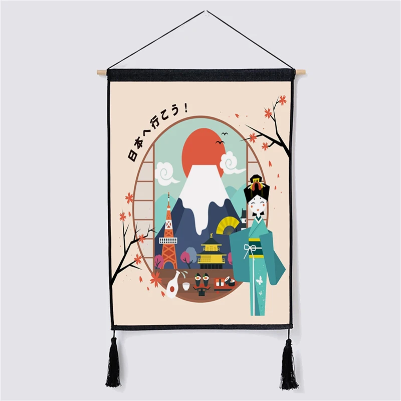 Японский стиль японские суши японское Вишневое кимоно домашний Декор настенный