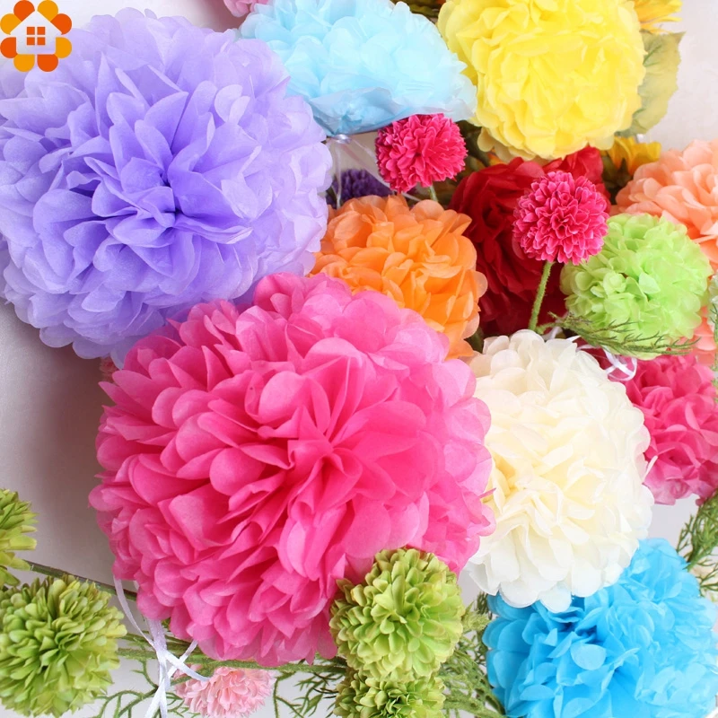 10PCS 4&quot 6&quot 8&quot 10&quot12&quot Mix sizes Tissue Paper Pom Poms for Wedding Party Decor Flower For Garden Decoration Supplies | Дом и